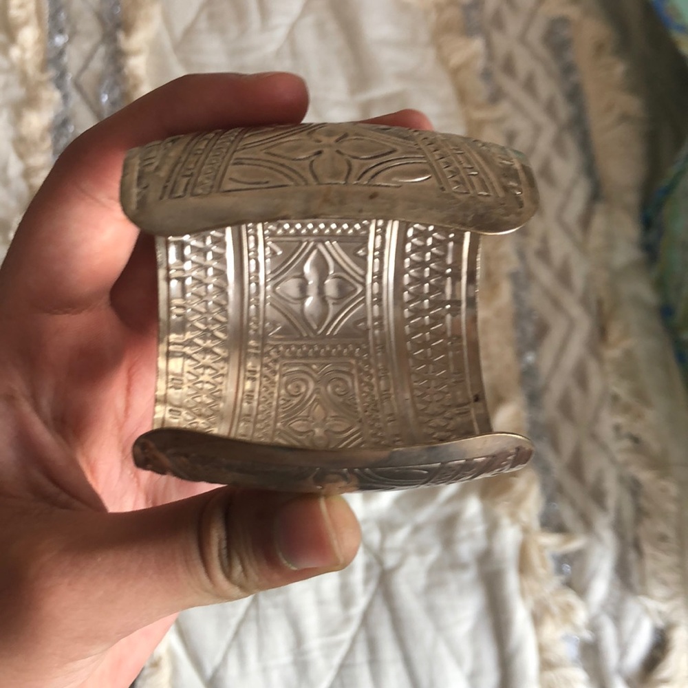 Adjustable Vintage Silver Cuff - image 4